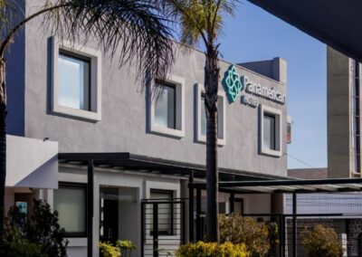 Vista exterior de la recepción y Salon las Americas del Hotel Panamerican en Puebla.